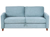 3 Seater Fabric Sofa with Storage Blue
