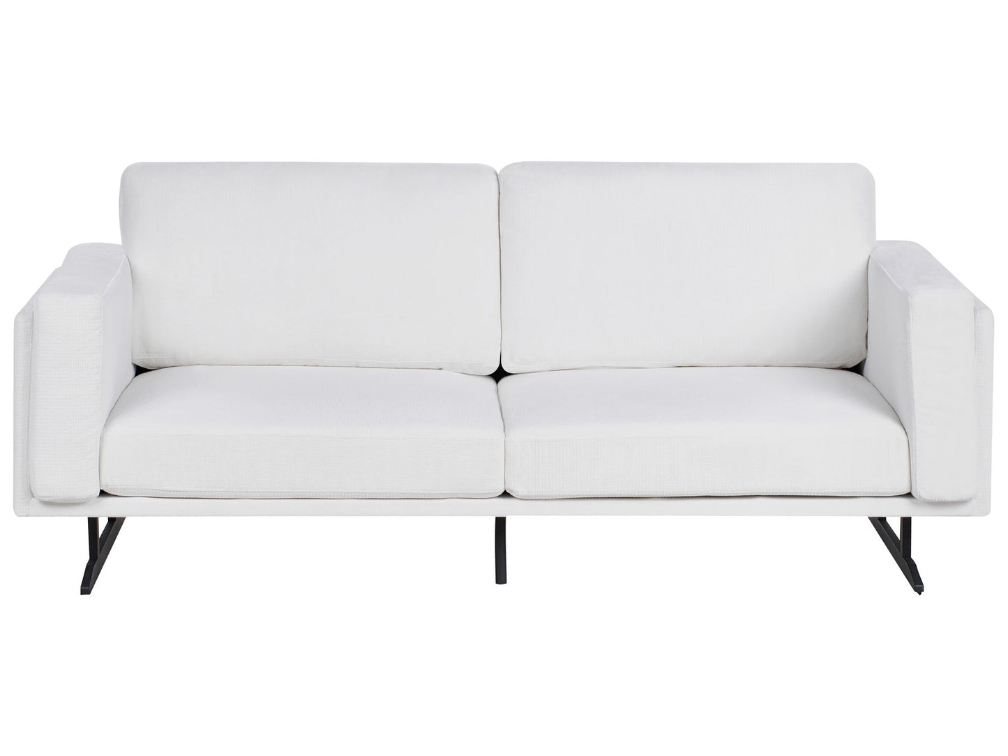 3 Seater Fabric Sofa White IDRE