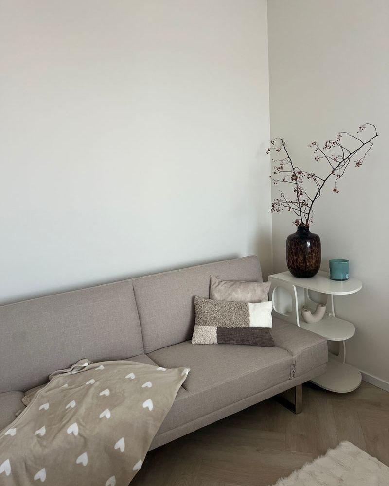 Fabric Sofa Bed Beige YORK