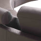 Curved Sofa ROTUNDE Leather Brown 7 Seater Symmetrical