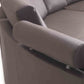 Curved Sofa ROTUNDE Leather Brown 7 Seater Symmetrical