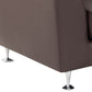 Curved Sofa ROTUNDE Leather Brown 7 Seater Symmetrical