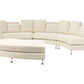 Curved Sofa ROTUNDE Fabric Beige 7 Seater Symmetrical