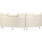Curved Sofa ROTUNDE Fabric Beige 7 Seater Symmetrical