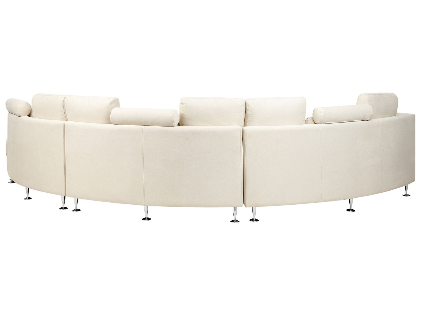 Curved Sofa ROTUNDE Fabric Beige 7 Seater Symmetrical