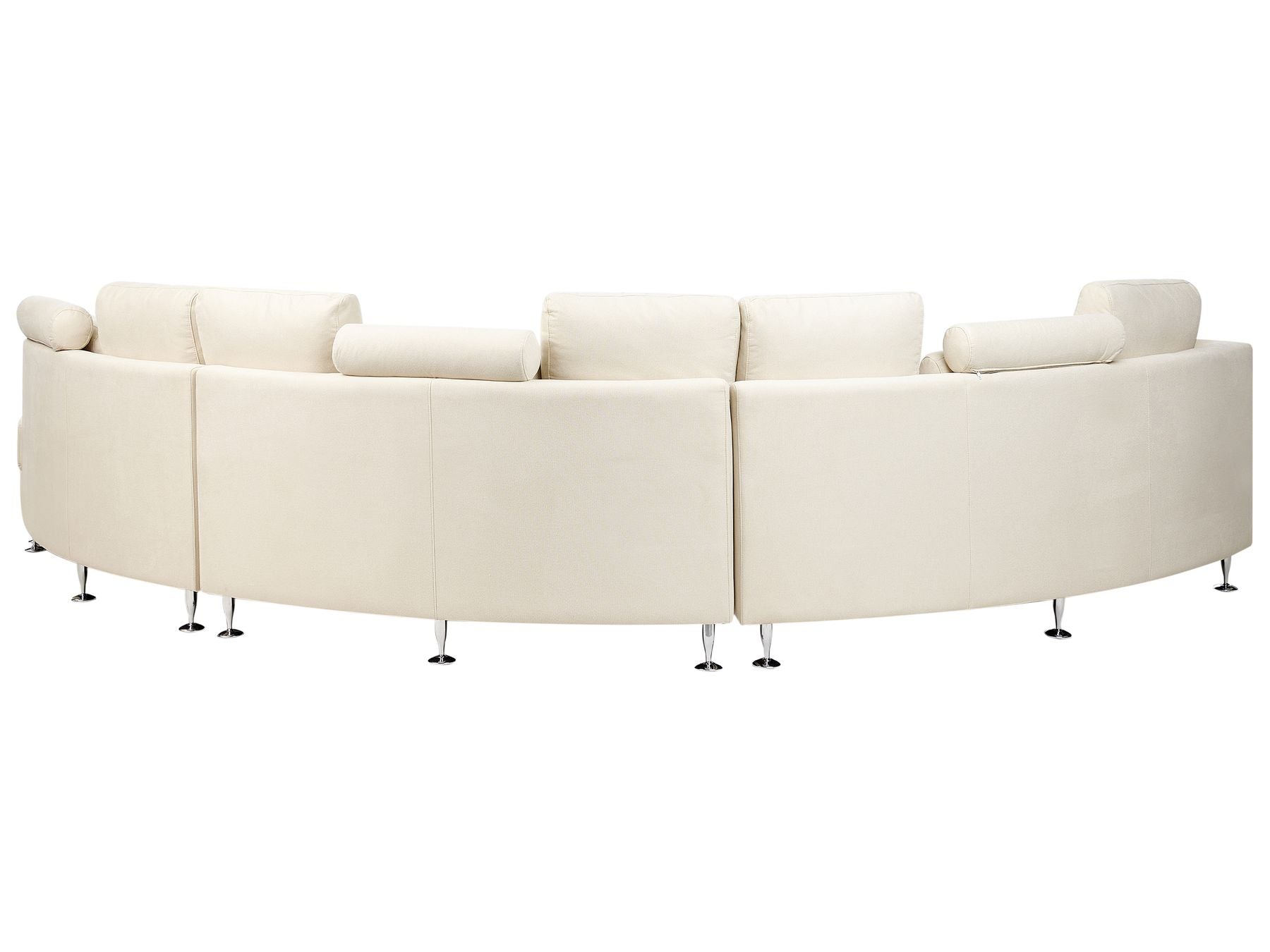 Curved Sofa ROTUNDE Fabric Beige 7 Seater Symmetrical
