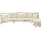 Curved Sofa ROTUNDE Fabric Beige 7 Seater Symmetrical