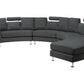 7 Seater Curved Fabric Modular Sofa Grey ROTUNDE