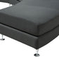 7 Seater Curved Fabric Modular Sofa Grey ROTUNDE
