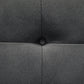 2 Seater Fabric Sofa Bed Black FLORLI