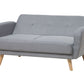 2 Seater Fabric Sofa Bed Grey FLORLI