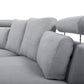 Curved Sofa ROTUNDE Fabric Light Grey 7 Seater Symmetrical