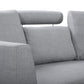 Curved Sofa ROTUNDE Fabric Light Grey 7 Seater Symmetrical