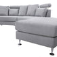 Curved Sofa ROTUNDE Fabric Light Grey 7 Seater Symmetrical