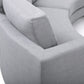 Curved Sofa ROTUNDE Fabric Light Grey 7 Seater Symmetrical