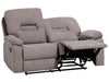 2 Seater Fabric Manual Recliner Sofa Taupe Beige