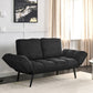 Fabric Sofa Bed Black BREKKE