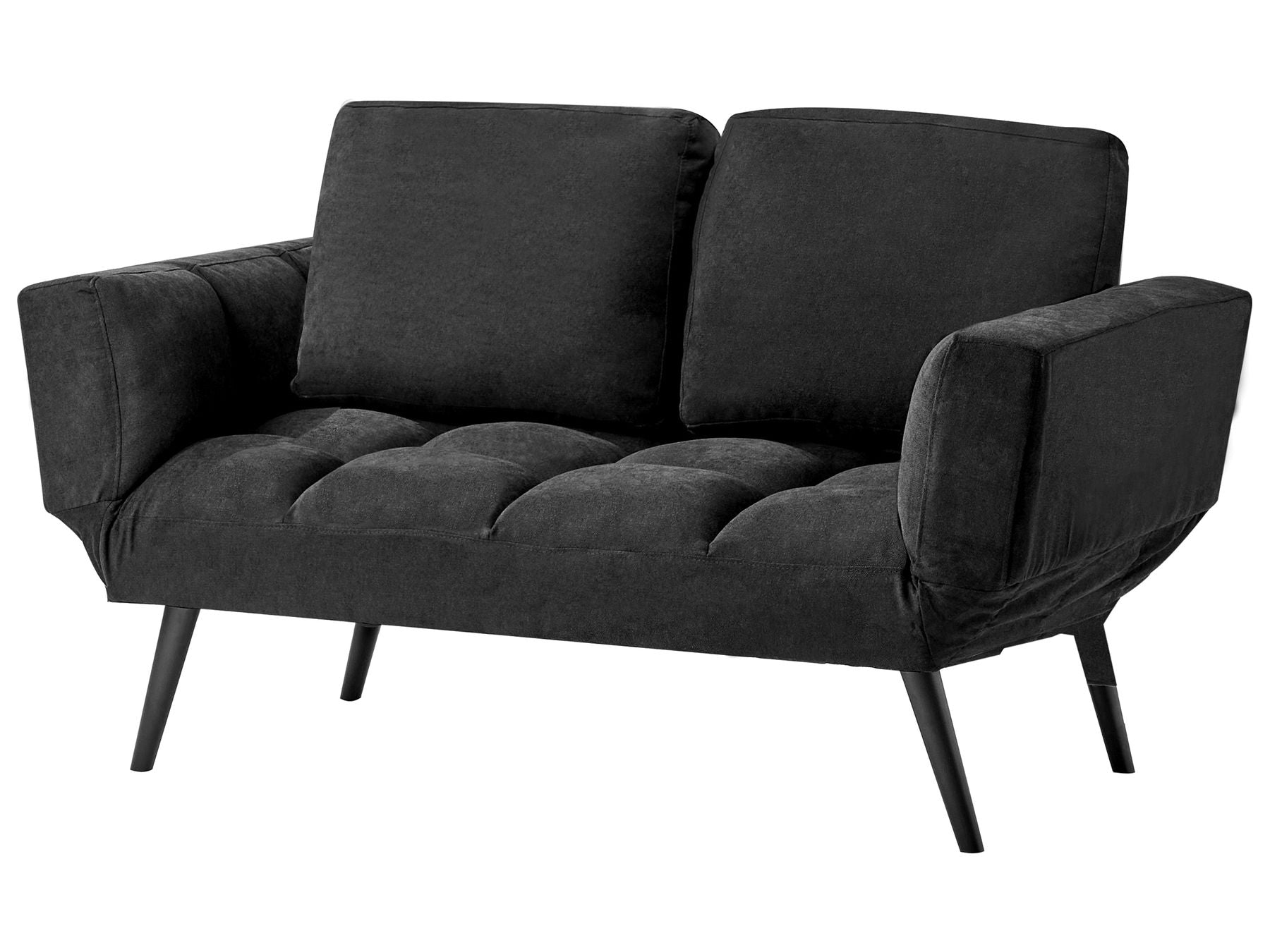 Fabric Sofa Bed Black BREKKE