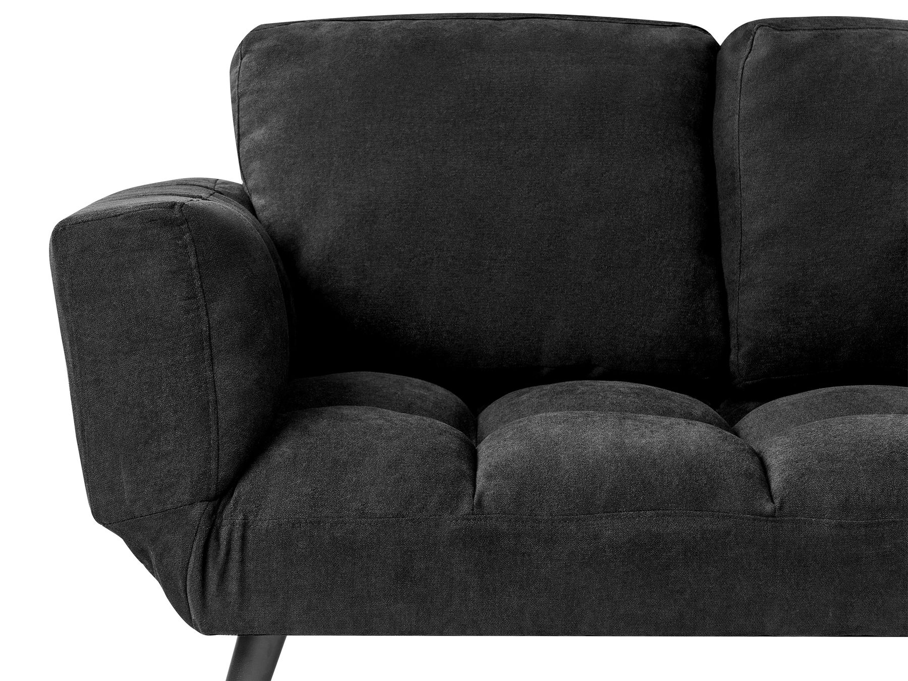 Fabric Sofa Bed Black BREKKE