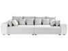 Sofa Fabric Light Beige 4 Seater