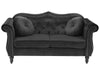 2 Seater Velvet Sofa Black