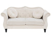 2 Seater Velvet Sofa Beige