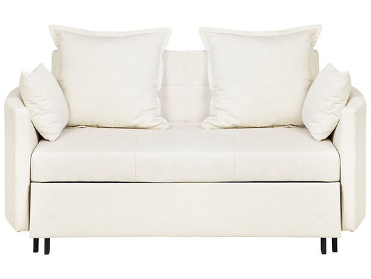 Fabric Sofa Bed Beige HOVIN