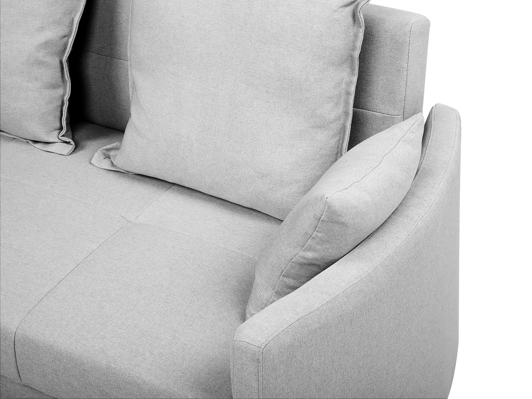 Fabric Sofa Bed Light Grey HOVIN