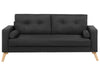 2 Seater Fabric Sofa Black