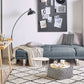 Fabric Sofa Bed Dark Blue YORK