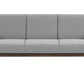 3 Seater Fabric Sofa Grey ASNES