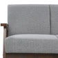 3 Seater Fabric Sofa Grey ASNES
