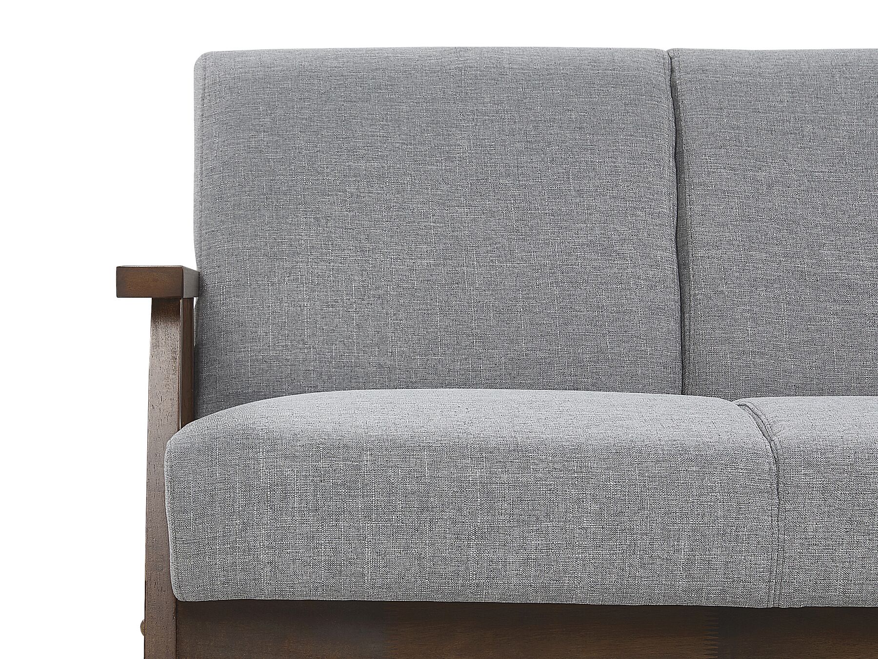 3 Seater Fabric Sofa Grey ASNES