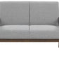 3 Seater Fabric Sofa Grey ASNES