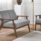 3 Seater Fabric Sofa Grey ASNES