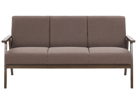 3 Seater Fabric Sofa Brown ASNES