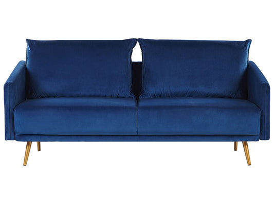 Sofa MAURA Velvet Navy Blue 3 Seater