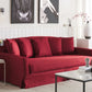 3 Seater Fabric Sofa Red GILJA