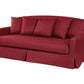 3 Seater Fabric Sofa Red GILJA