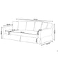 3 Seater Fabric Sofa Red GILJA