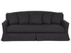 3 Seater Fabric Sofa Black