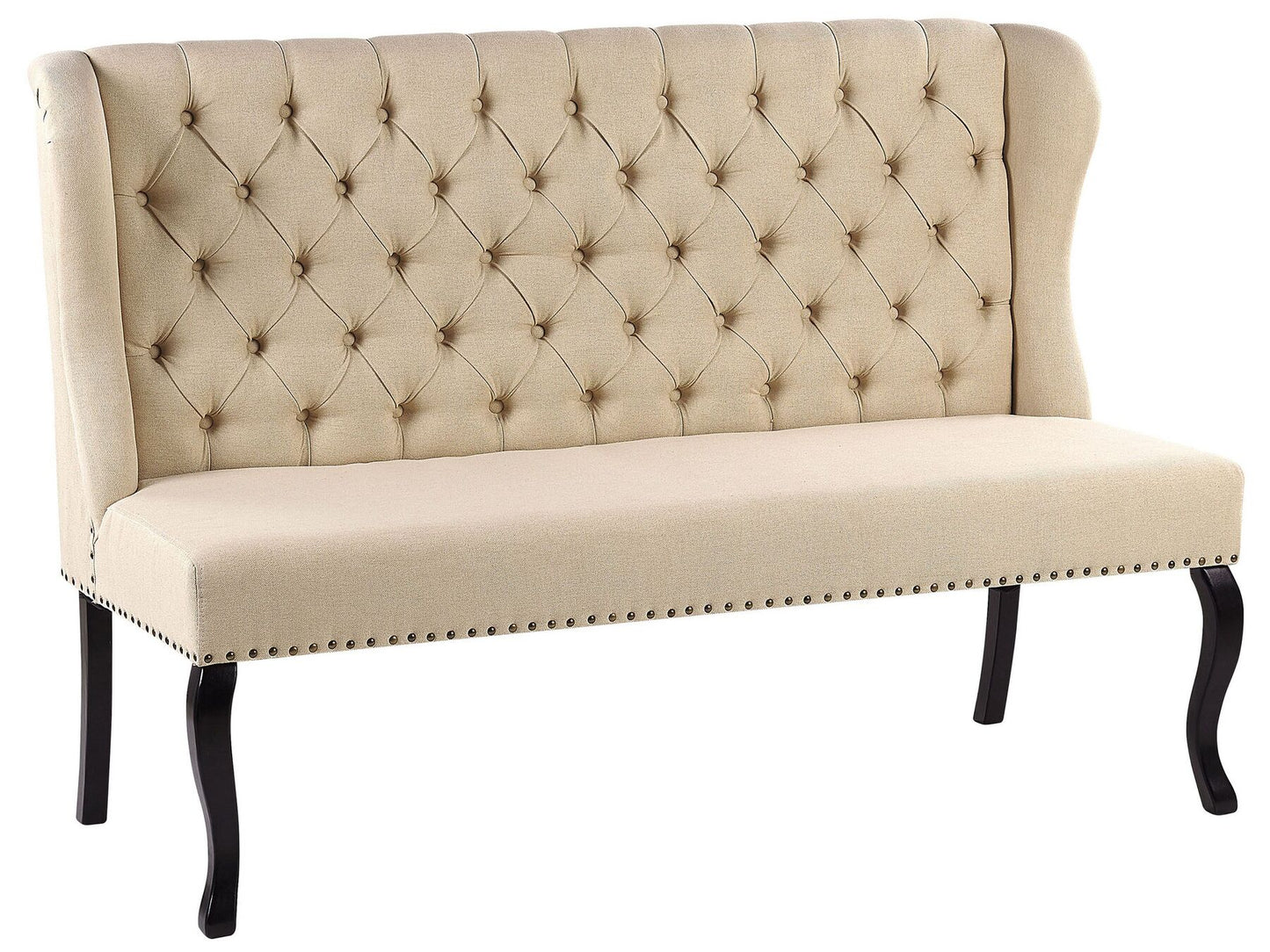 2 Seater Fabric Kitchen Sofa Beige TORSBY