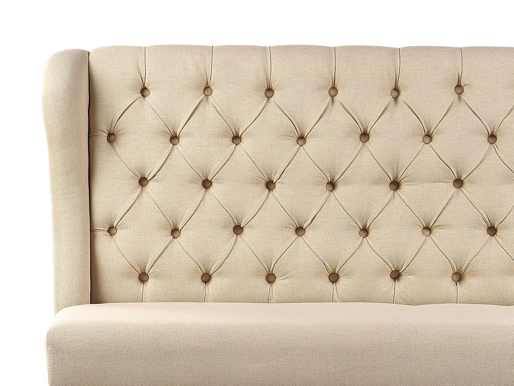 2 Seater Fabric Kitchen Sofa Beige TORSBY