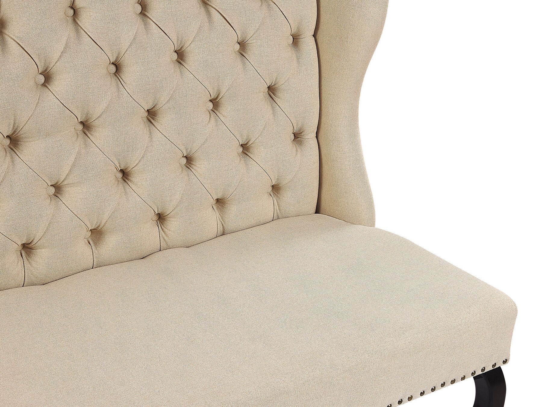 2 Seater Fabric Kitchen Sofa Beige TORSBY