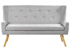 2 Seater Fabric Kitchen Sofa Light Grey