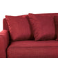 3 Seater Fabric Sofa Red GILJA