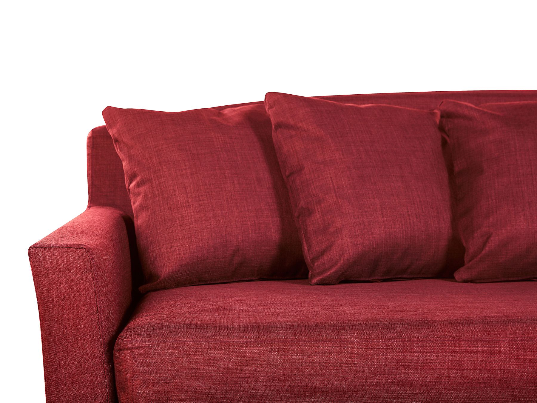 3 Seater Fabric Sofa Red GILJA