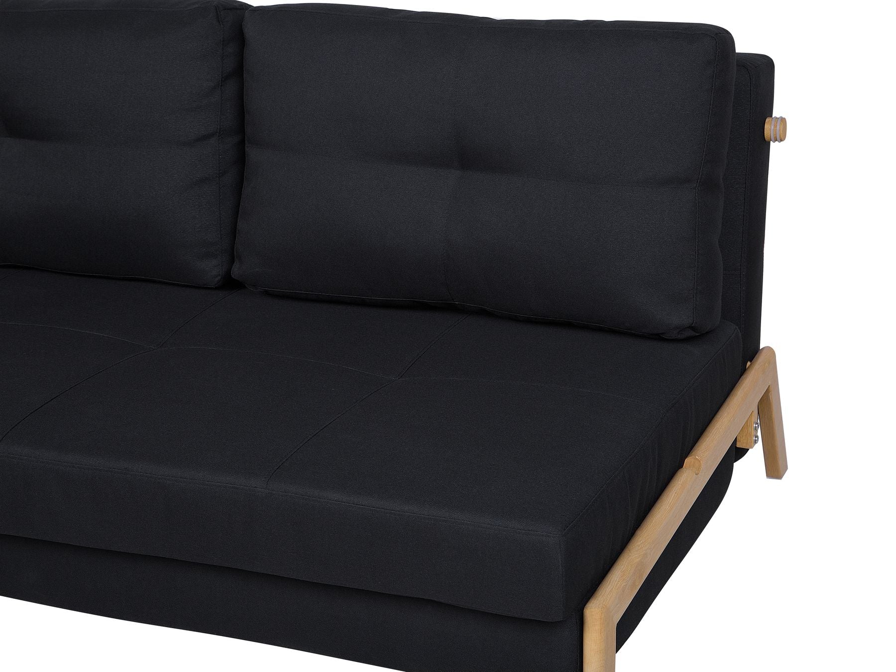 Fabric Sofa Bed Black EDLAND
