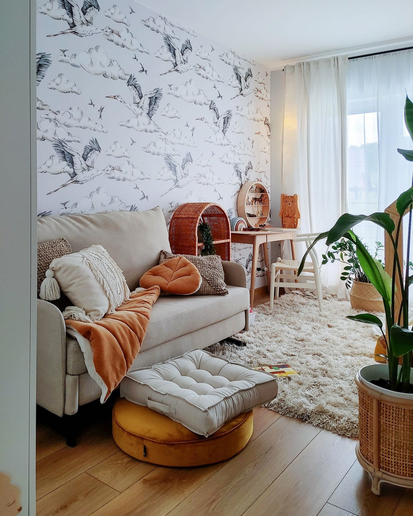 Fabric Sofa Bed Beige BELFAST