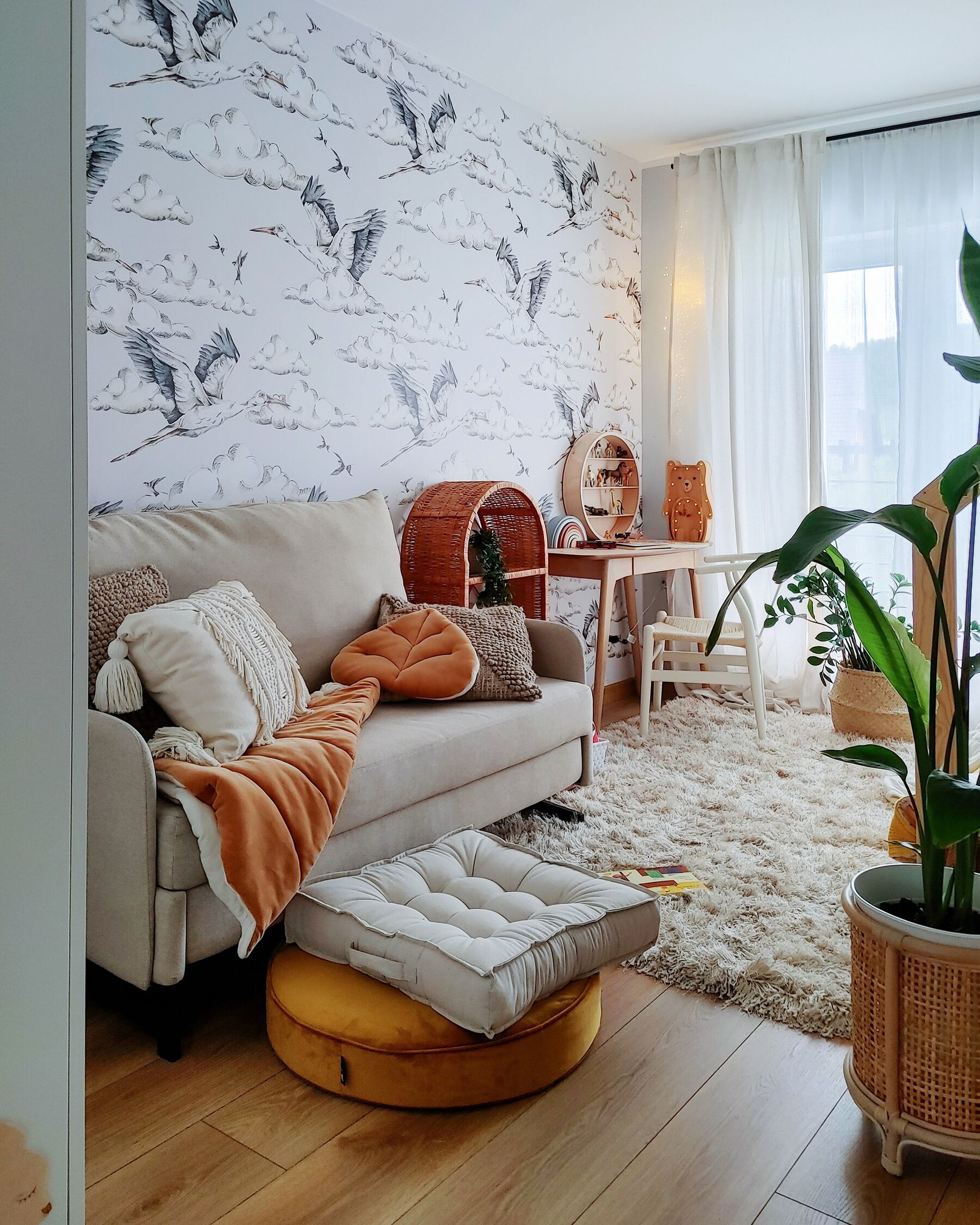 Fabric Sofa Bed Beige BELFAST